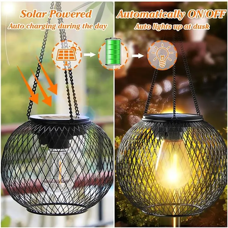 Solar Powered Wrought Iron Pat - مراجعة Outdoor Lighting Grid Screen وسعره