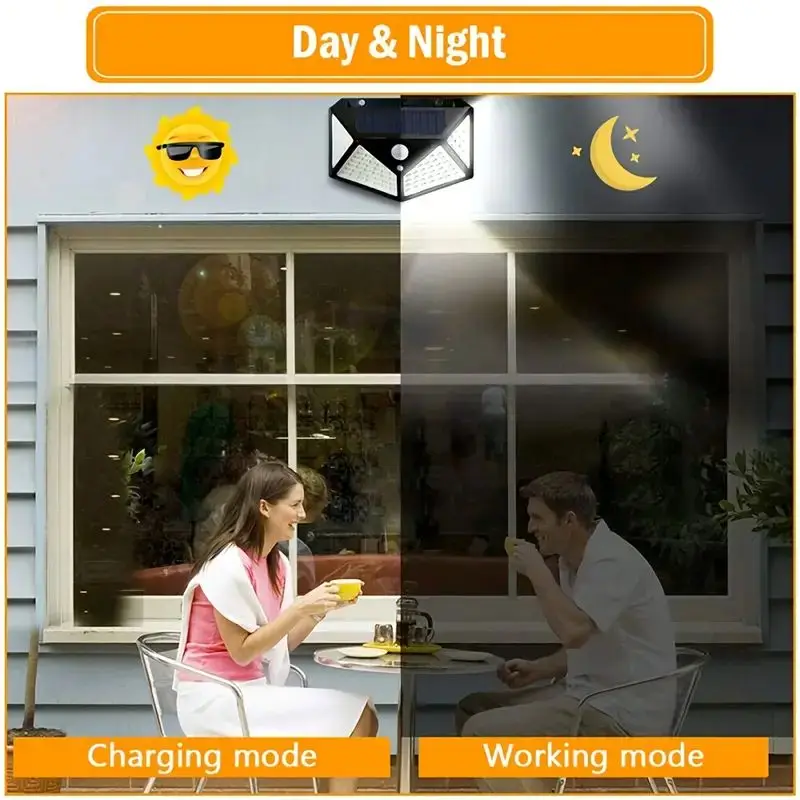 100LED Outdoor Solar Garden Li - مراجعة Outdoor Lighting Sconce وسعره
