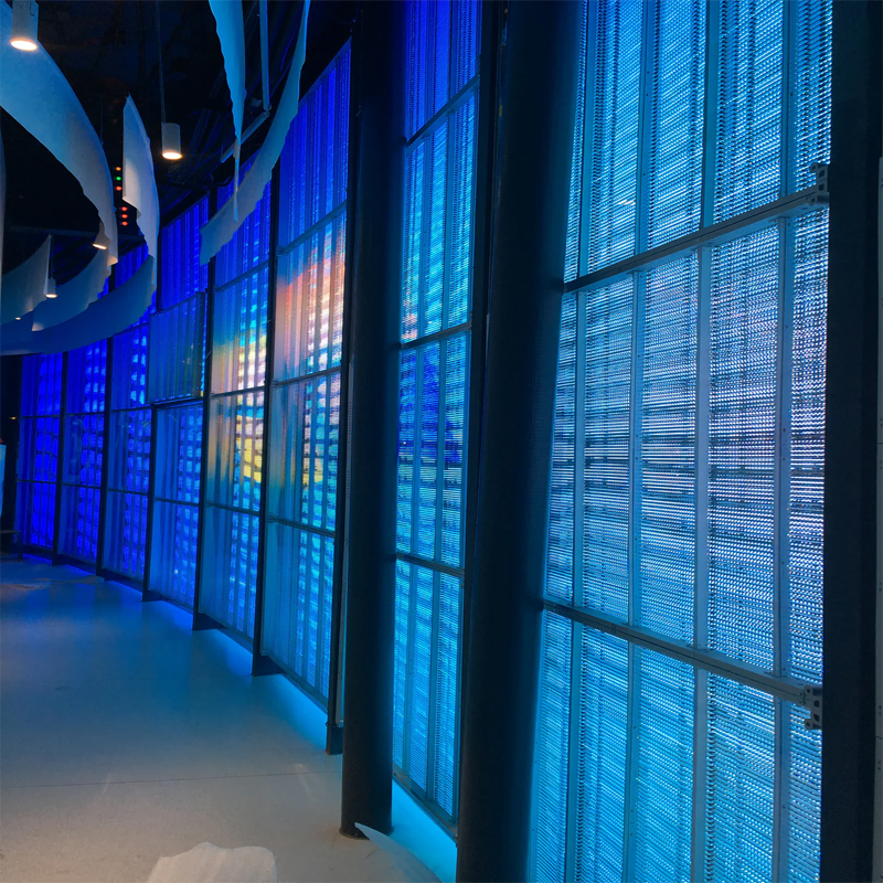 Transparent LED Grid Screen Pa - مراجعة Outdoor Lighting Grid Screen وسعره