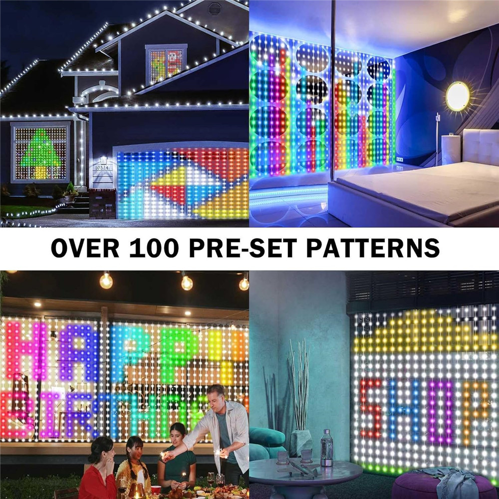 1/2PCS 400LED Curtain Lights L - مراجعة Outdoor Lighting Controller وسعره