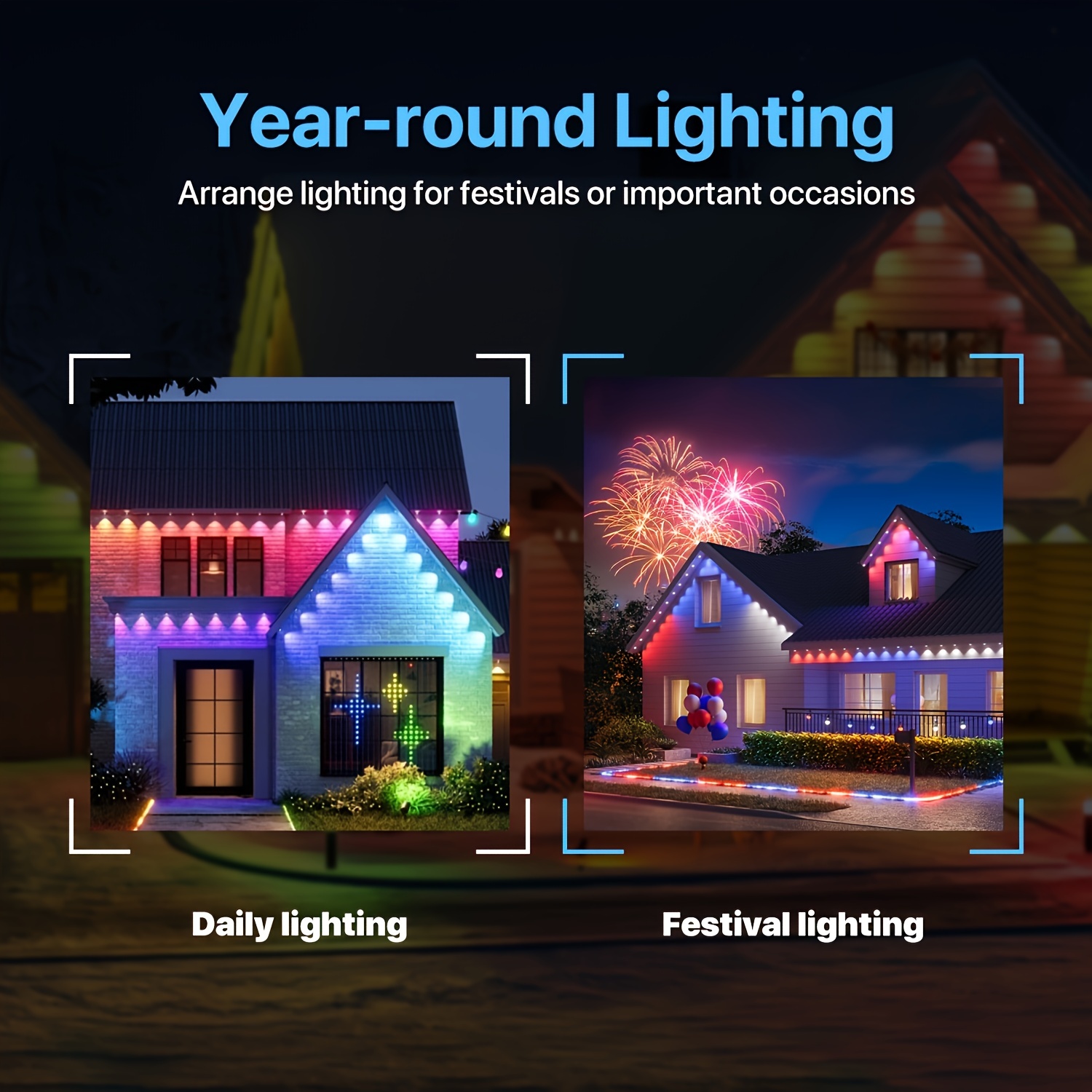 RGB+IC Smart Outdoor Eaves Lig - مراجعة Outdoor Lighting Controller وسعره