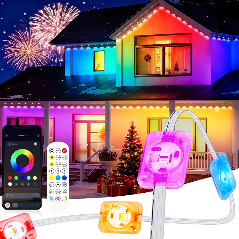 RGB+IC Smart Outdoor Eaves Lig - مراجعة Outdoor Lighting Controller وسعره