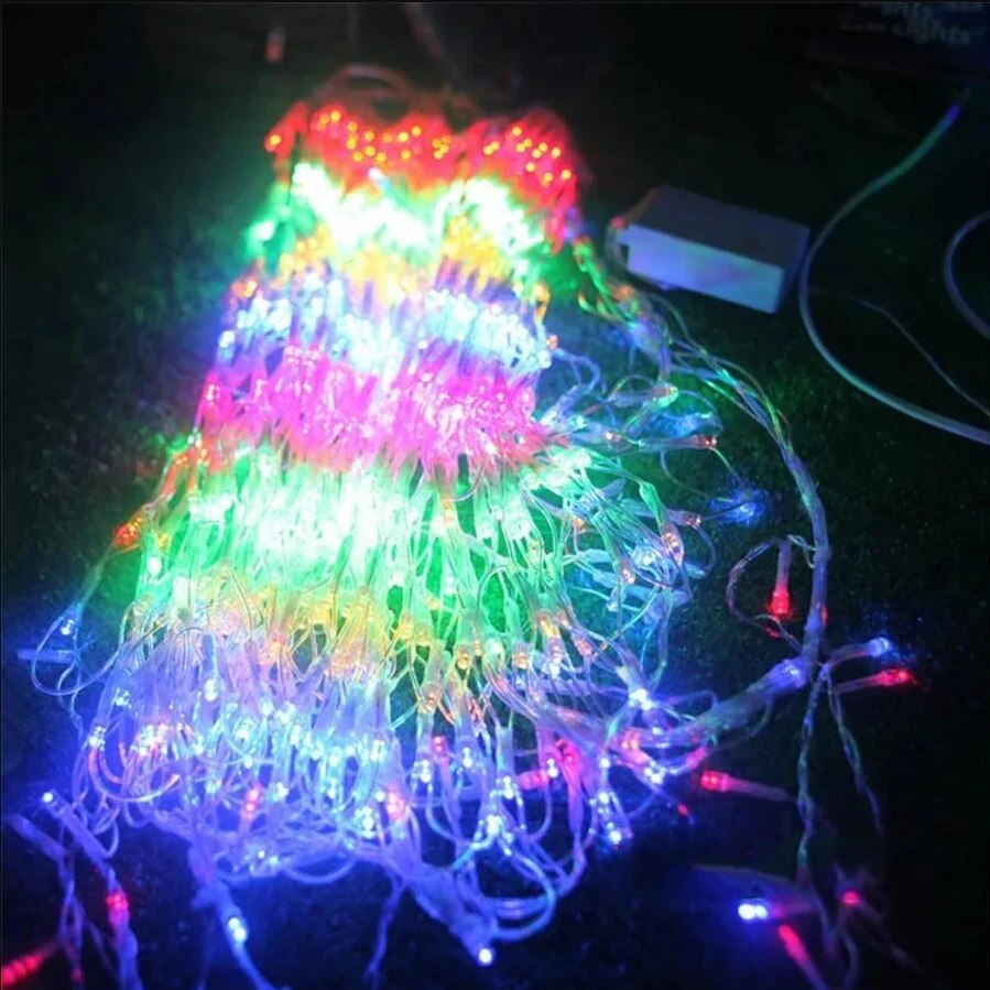 EU/US Plug 3.2*0.6M 420LED 3 P - مراجعة Outdoor Lighting Grid Screen وسعره