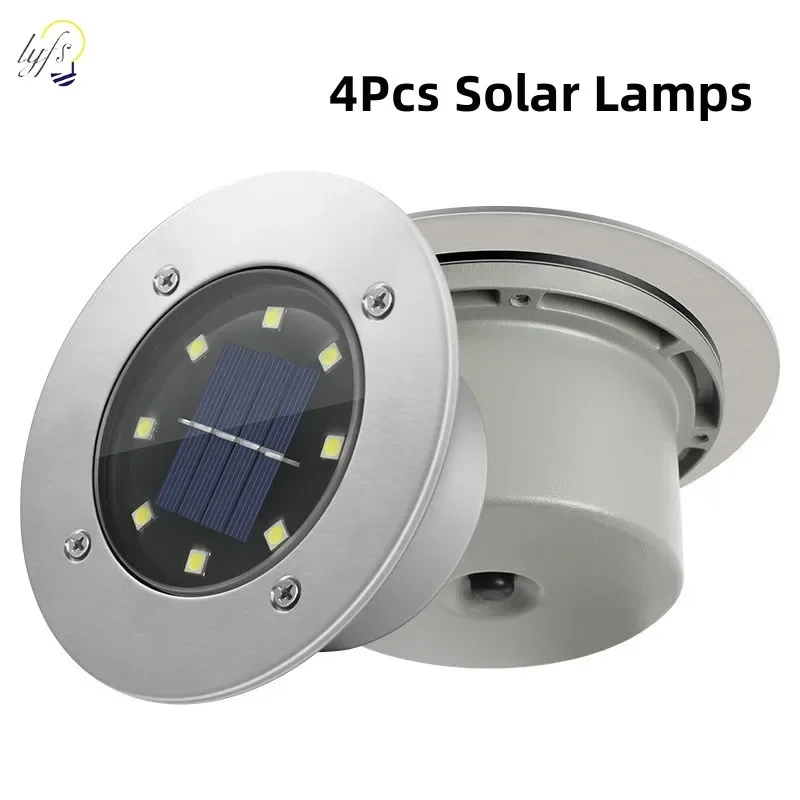 4Pcs LED Solar Garden Lights O - مراجعة Deck Step Light وسعره