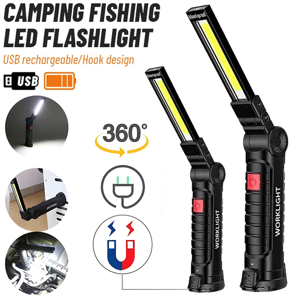 LED COB Flashlight USB Recharg - مراجعة Outdoor Lighting Types وسعره