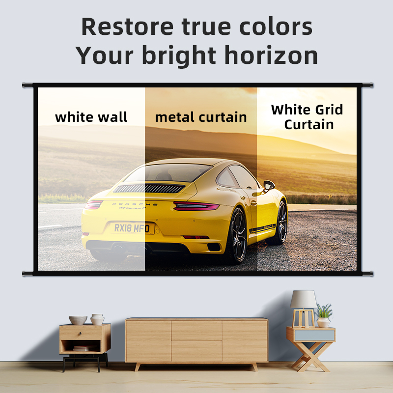 LEJIADA Projector Screen Wall  - مراجعة Outdoor Lighting Grid Screen وسعره
