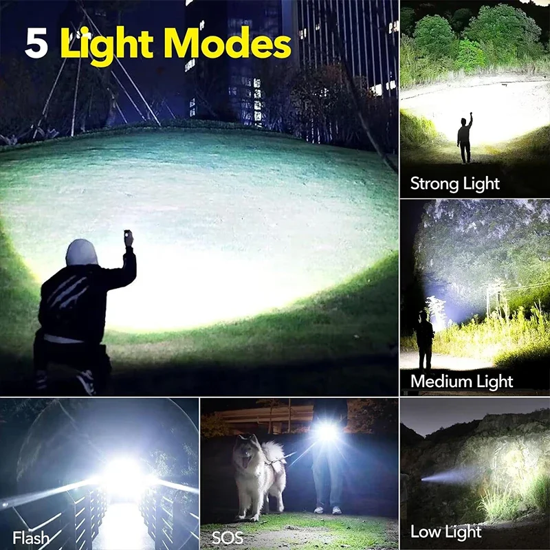 High Power LED Flashlight Rech - مراجعة Outdoor Lighting Types وسعره