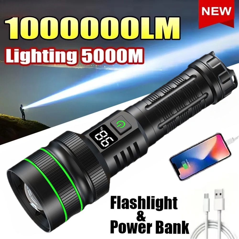 Powerful LED Flashlight Zoomab - مراجعة Outdoor Lighting Types وسعره