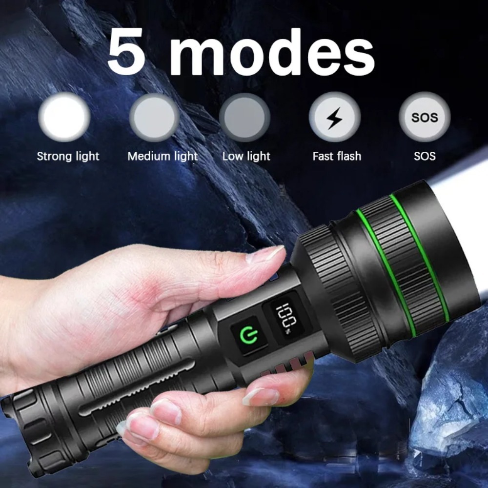 Powerful LED Flashlight Zoomab - مراجعة Outdoor Lighting Types وسعره