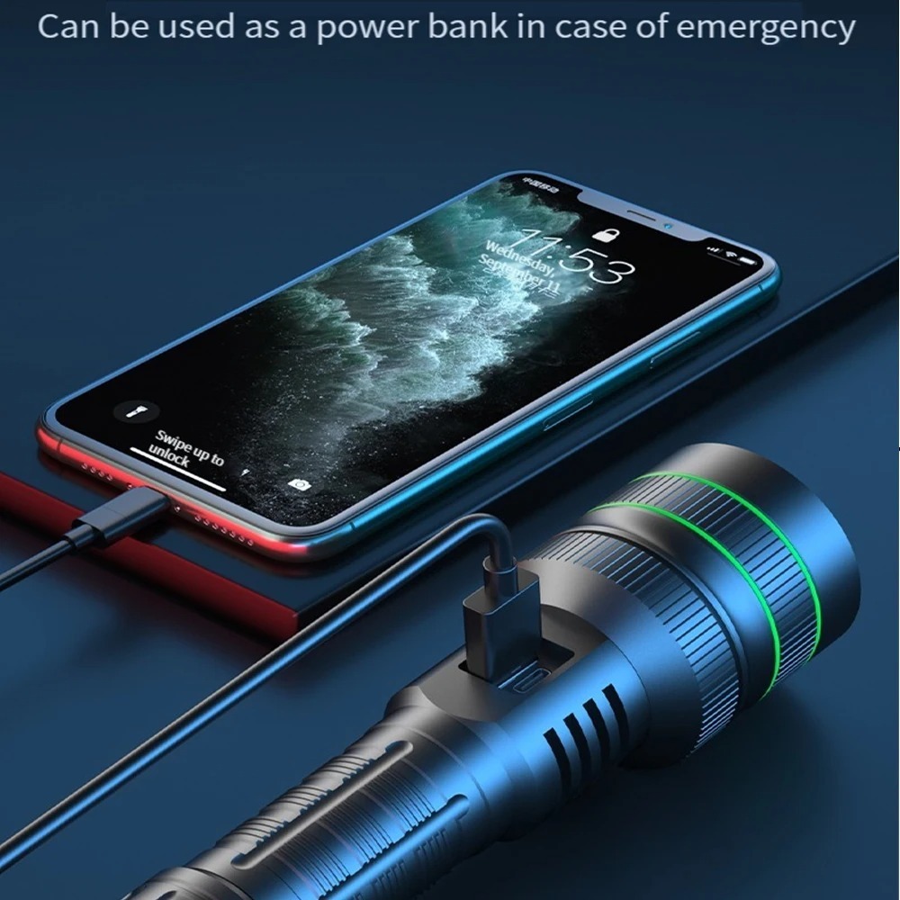 Powerful LED Flashlight Zoomab - مراجعة Outdoor Lighting Types وسعره