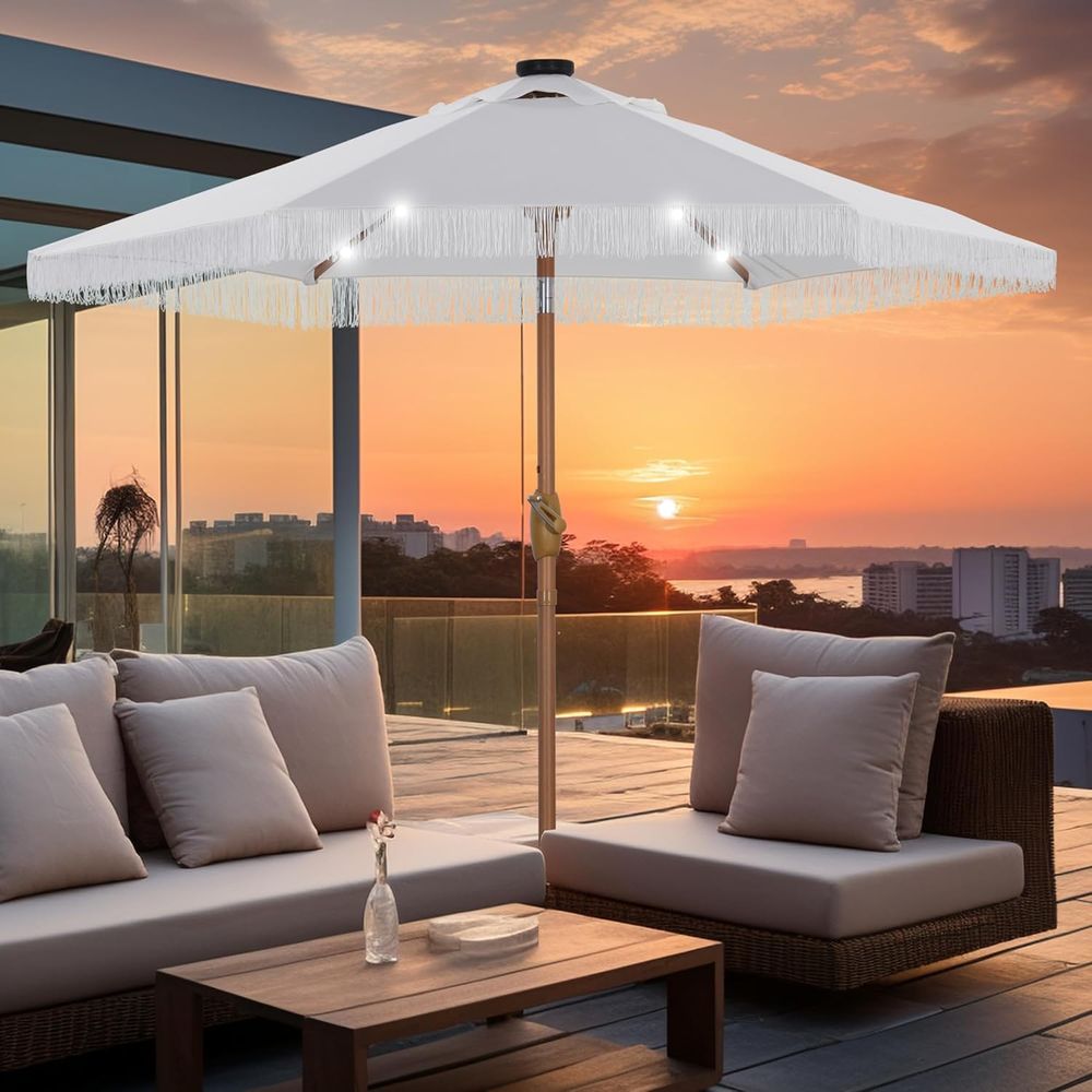 7.5T Outdoor Patio Umbrella wi - مراجعة Outdoor Lighting Options وسعره
