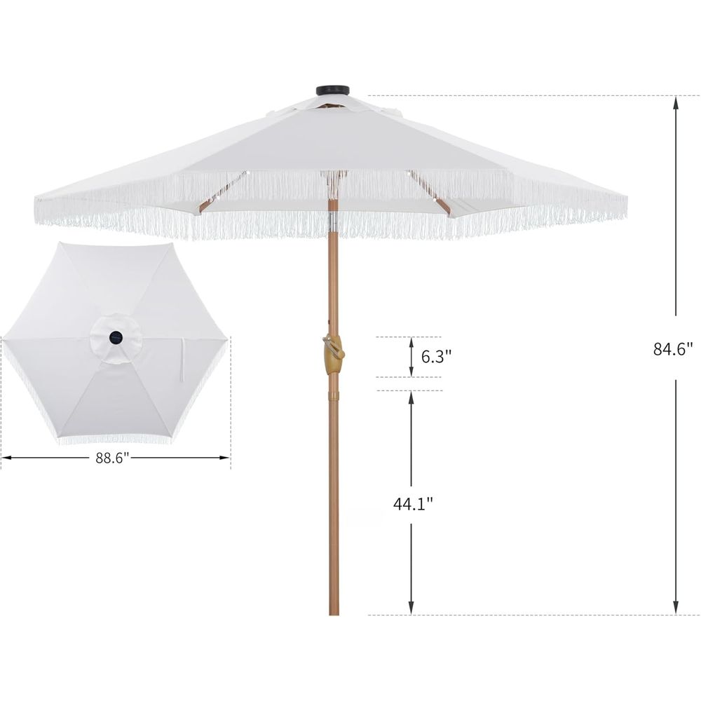 7.5T Outdoor Patio Umbrella wi - مراجعة Outdoor Lighting Options وسعره