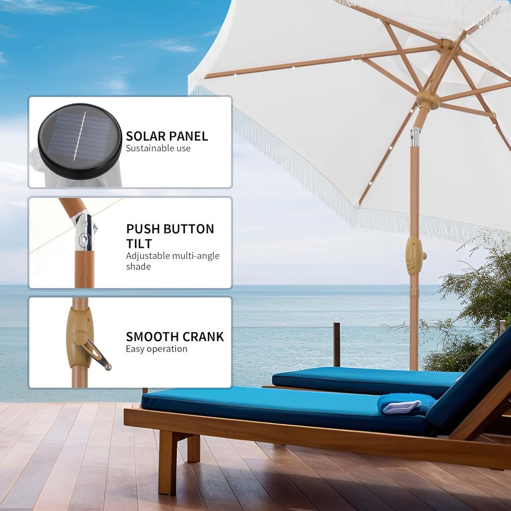 7.5T Outdoor Patio Umbrella wi - مراجعة Outdoor Lighting Options وسعره