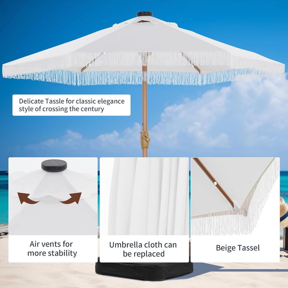 7.5T Outdoor Patio Umbrella wi - مراجعة Outdoor Lighting Options وسعره