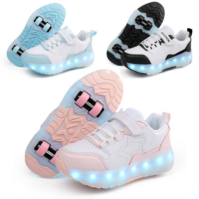 Kid Led Sneakers USB Charging  - مراجعة Outdoor Lighting Grid Screen وسعره