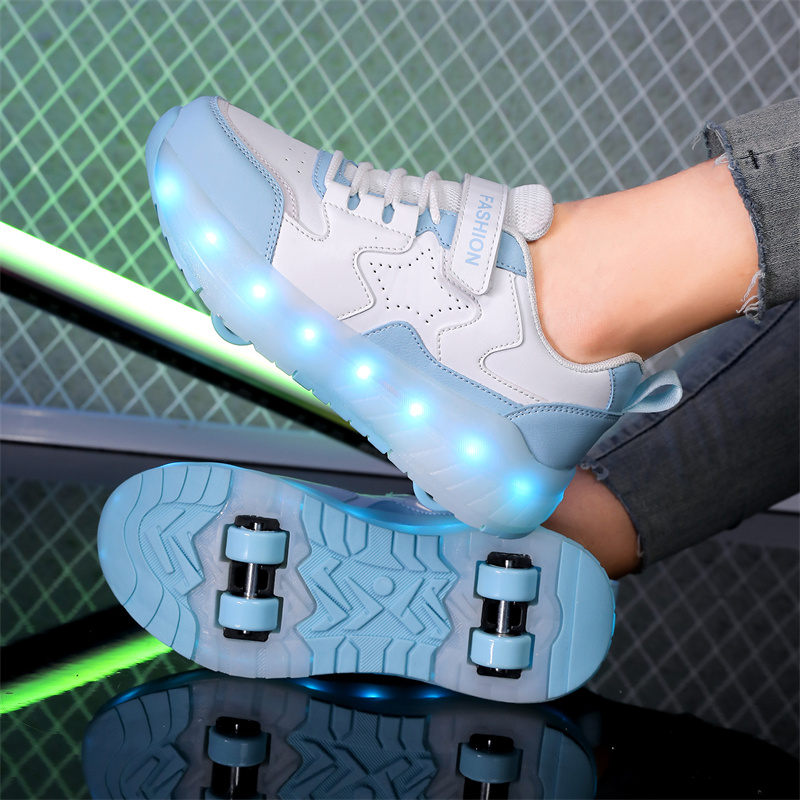 Kid Led Sneakers USB Charging  - مراجعة Outdoor Lighting Grid Screen وسعره